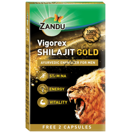 Zandu Vigorex Shilajit Gold Capsule | For Stamina Energy & Vitality