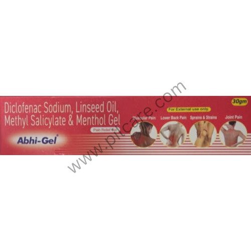 Abhi-Gel - Diclofenac Sodium, Linseed Oil, Methyl Salicylate & Menthol Gel