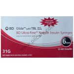 BD Glide with TBL Ultra-Fine Needle Insulin Syringes U40 31G 6mm