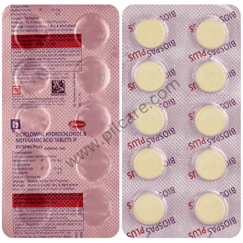 Biospas Plus 10mg/250mg Tablet