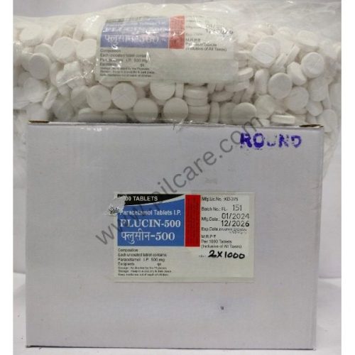 Bulk Flucin Paracetamol Tablets 500mg (Round)