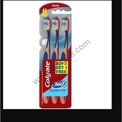 Colgate 360° Floss-Tip Toothbrush (Buy 2 Get 1 Free) Soft