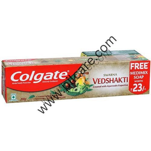 Colgate Swarna Vedshakti Toothpaste with Medimix Soap Free
