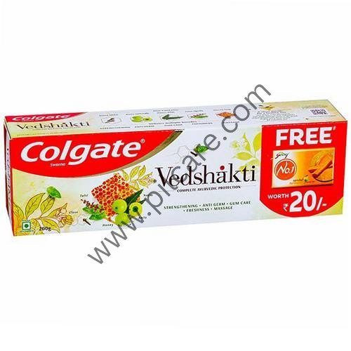 Colgate Swarna Vedshakti Toothpaste with Sandal Turmeric 75gm Soap Free