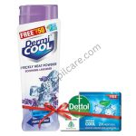 Dermicool Prickly Heat Powder Soothing Lavender with Dettol Intense Cool Soap 125gm Free