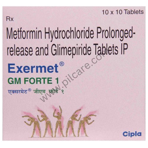 Exermet Gm Forte 1 Tablet Pr