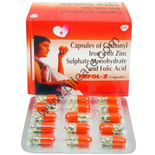 Fefol-Z Capsule with Iron Zinc & Folic Acid exporter in India