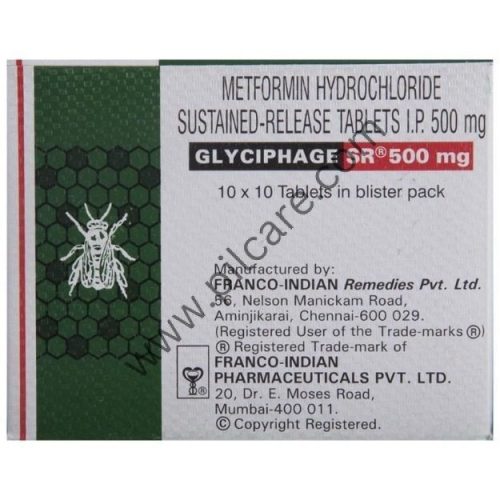 Glyciphage SR 500mg Tablet