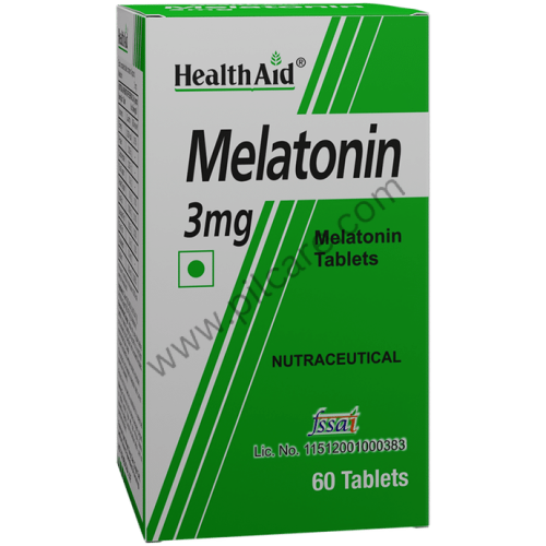 HealthAid Melatonin 3mg Tablet | Supports Sleep Quality & Natural Sleep Cycle