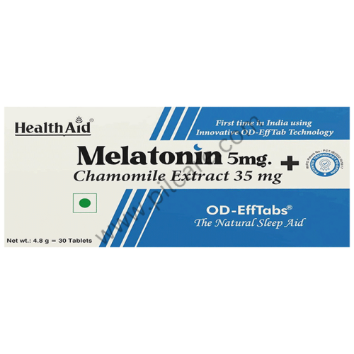 HealthAid Melatonin 5 mg + Chamomile Extract 35 mg Effervescent Tablet