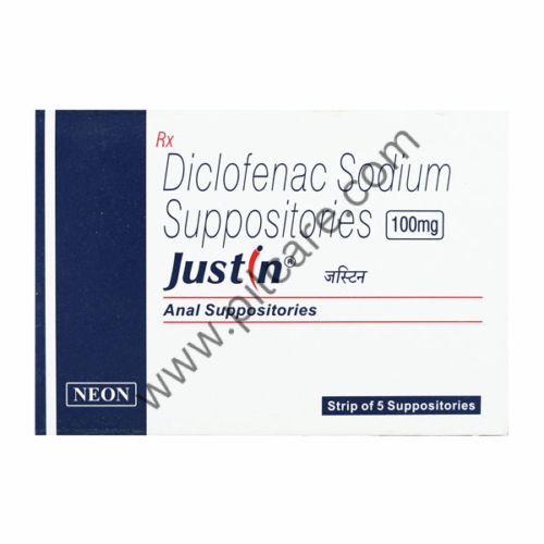 Justin 100mg Suppository exporter in India