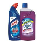 Lizol Disinfectant Surface Cleaner Lavender with 200ml Harpic Free