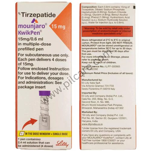 Mounjaro 15mg KwikPen solution for injection in pre-filled pen
