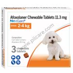 NexGard 11.3mg Flea and Tick Chewable Tablet for Dogs 2-4 kg 