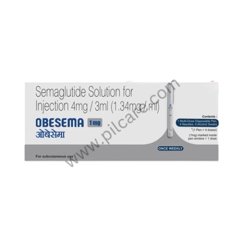 Obesema 1mg Injection (1 Multi-dose Disposable Pen, 4 Needles, 4 Alcohol Swabs)