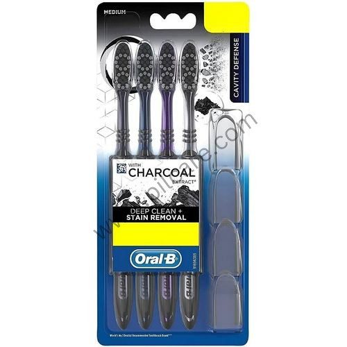 Oral-B Cavity Defense 123 Black Toothbrush Medium