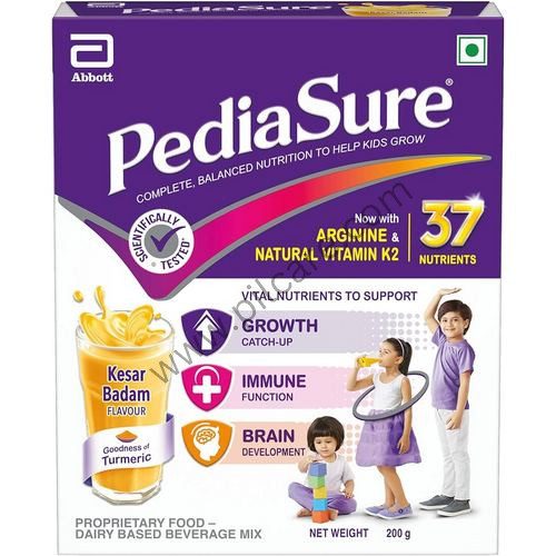 PediaSure Kids Nutrition Drink with Arginine & Natural Vitamin K2 Kesar Badam