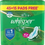 Whisper Ultra Clean with Herbal Oil Sanitary Pads XL+