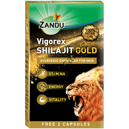Zandu Vigorex Shilajit Gold Capsule | For Stamina Energy & Vitality