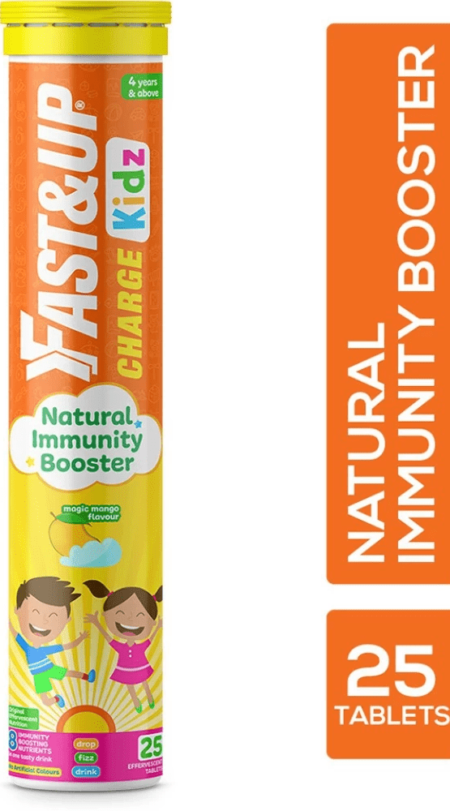 Fast&Up Charge Kidz Natural Immunity Booster | Flavour Magic Mango Effervescent Tablet