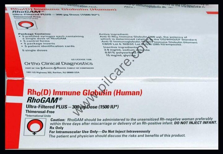 Rhogam UF 300mcg Injection